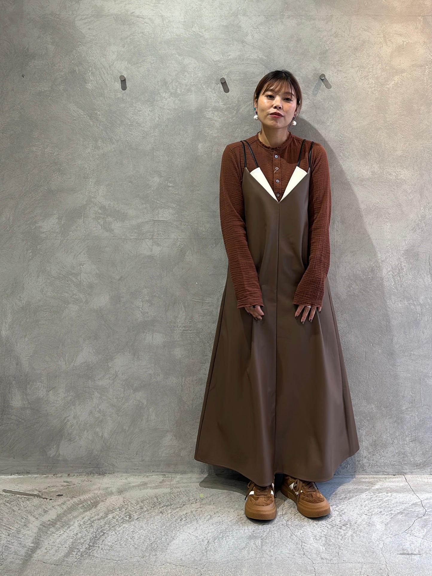 ダブルガーゼノーカラーシャツ/LE MÉLANGE