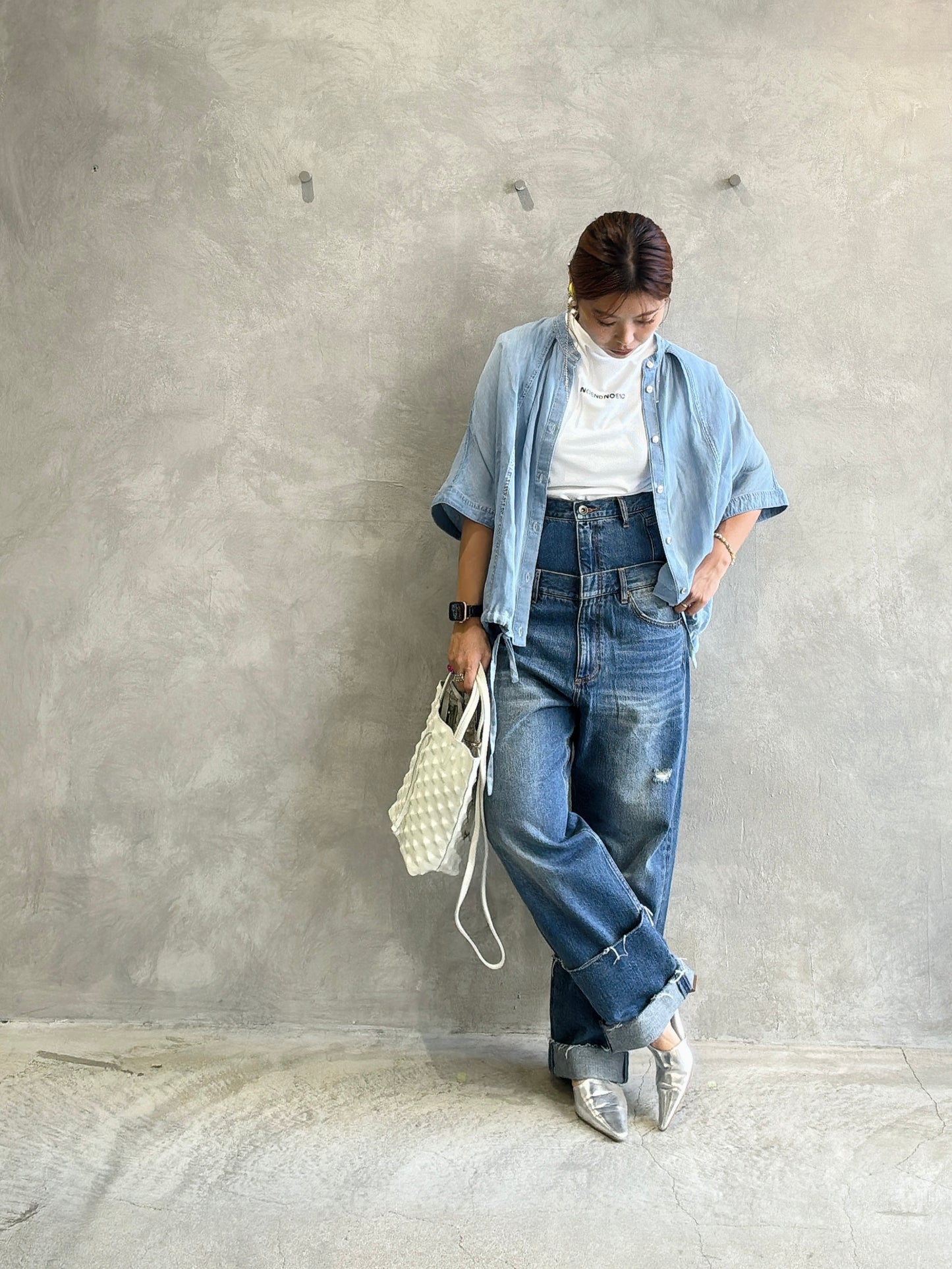 Wウエストデニムパンツ/VERSEAU