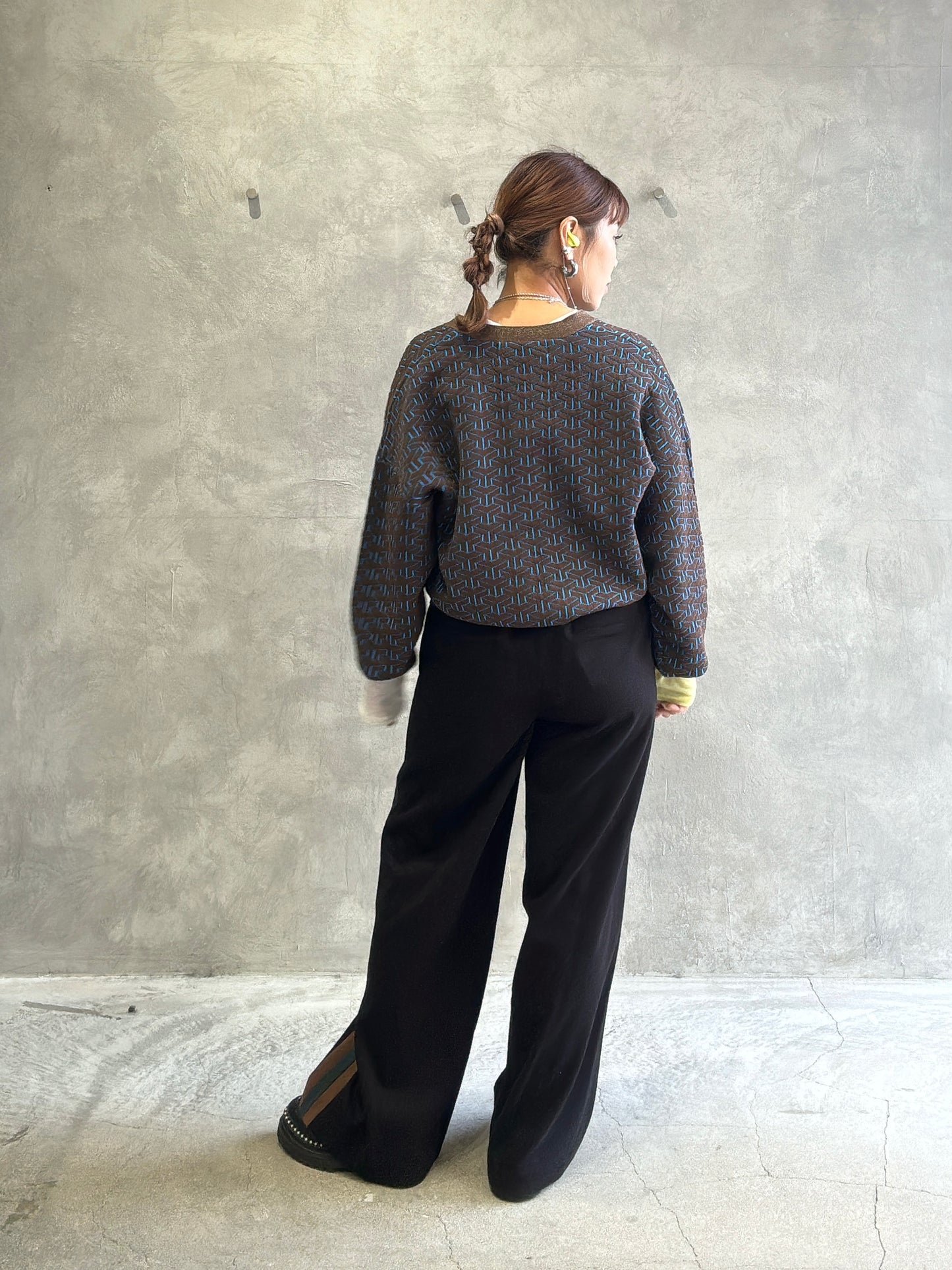 サイドラインワイドパンツ/Anna Kerry