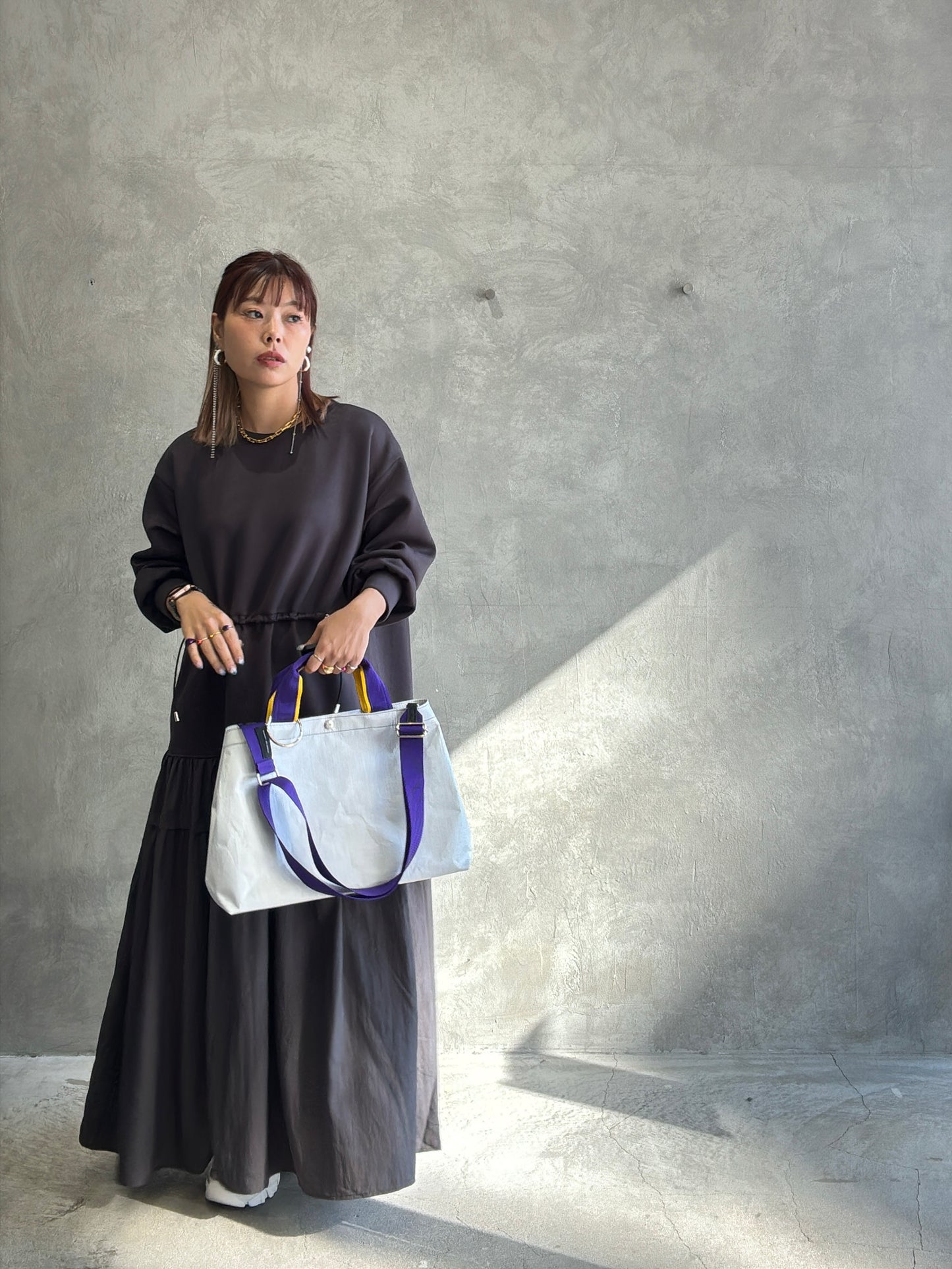 ウエストドロストドッキングワンピース/LHELBIE