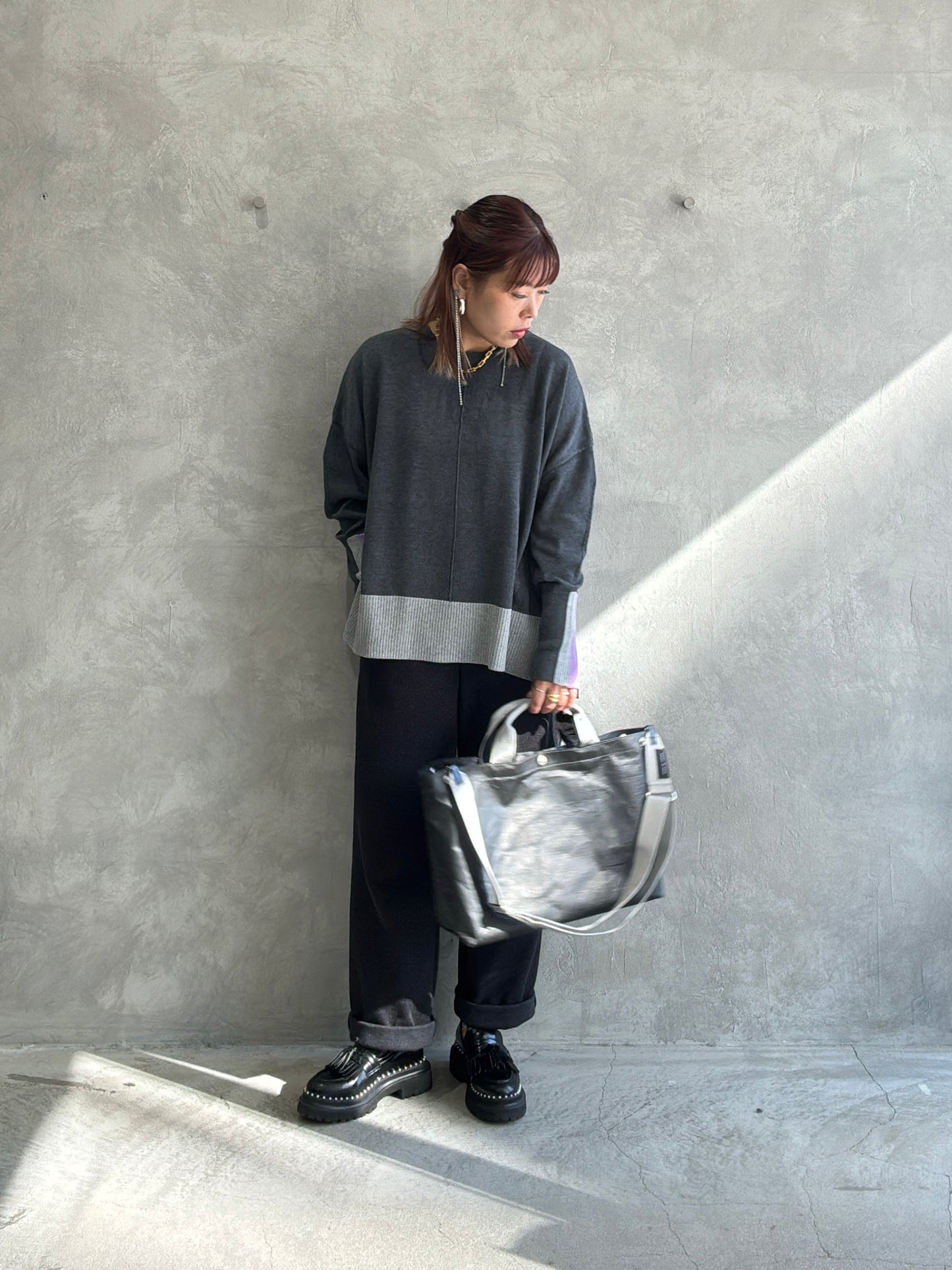 ウールタックパンツ/LE MÉLANGE