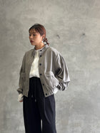 ワイドスリーブウーリーショートブルゾン/CYAN tokyo