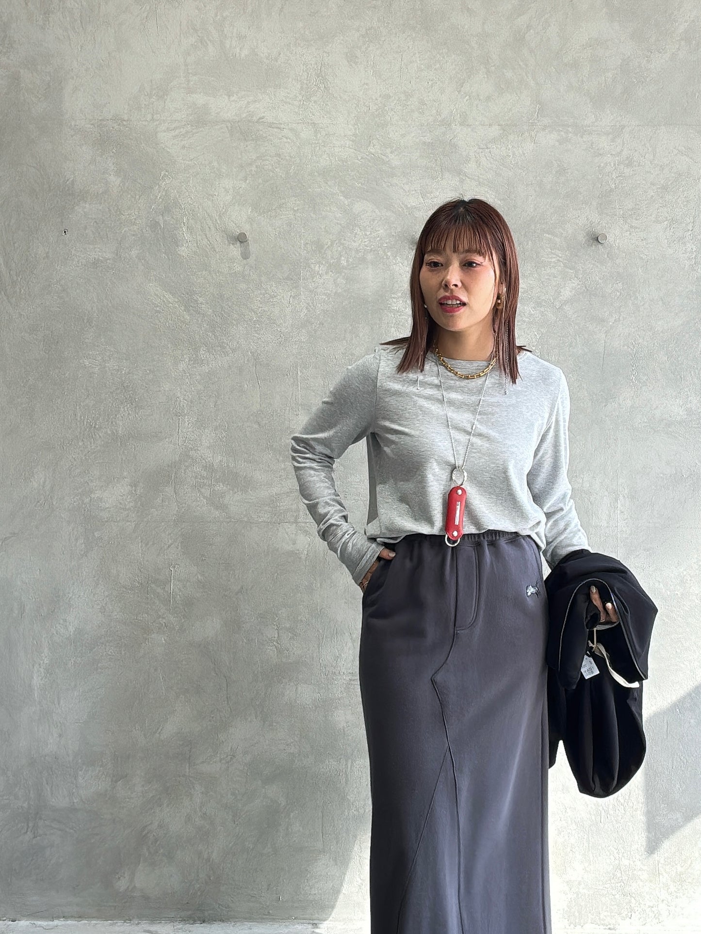 あったか無地ロングスリーブトップス/ANNA KERRY