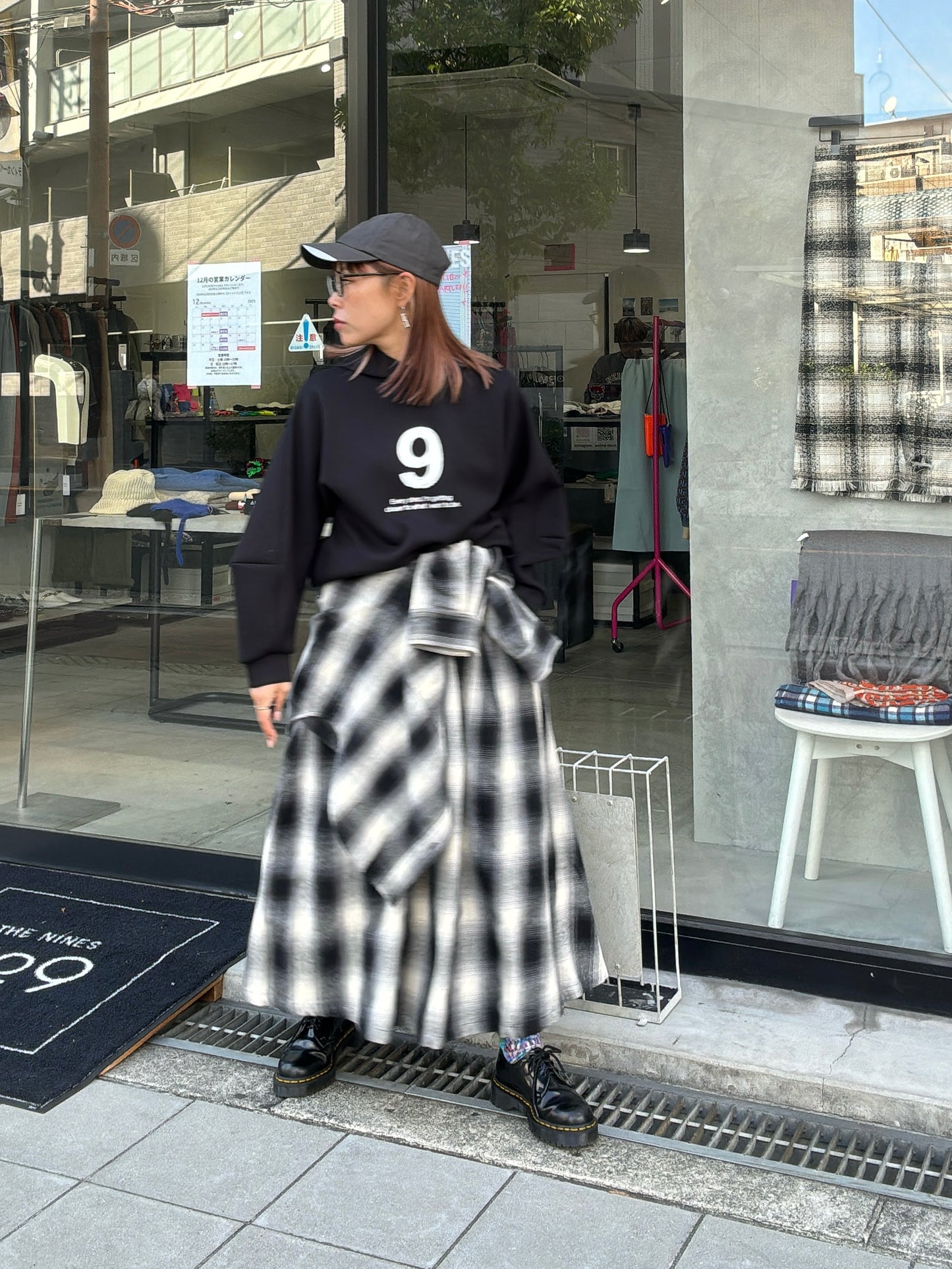 チェックタックスカート/Dignite collier