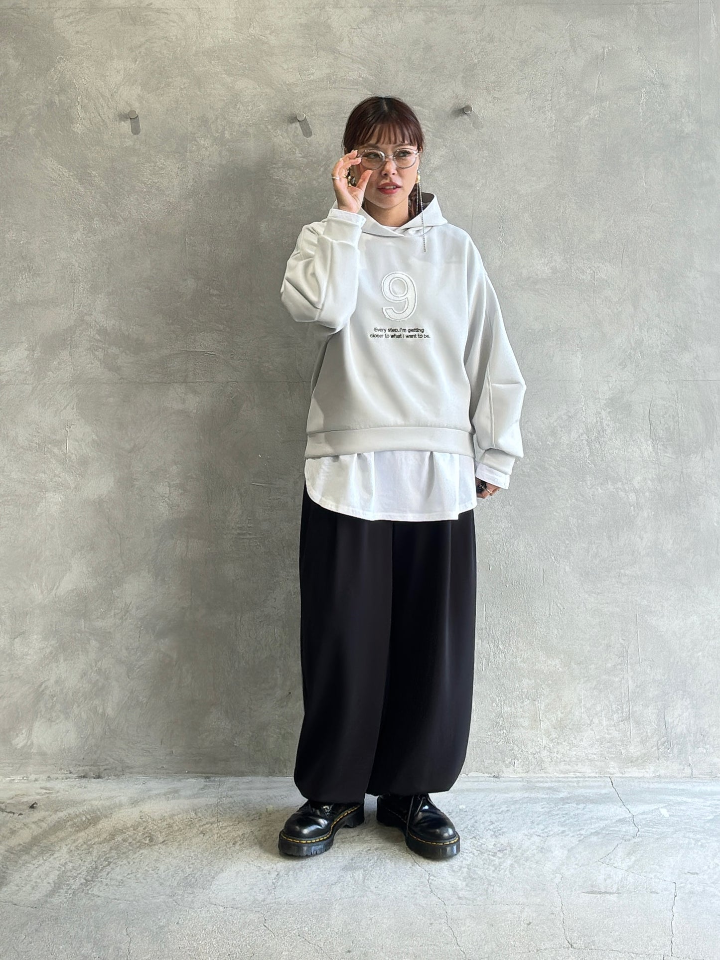 2way(ビル&ロゴ)プリントカットソー/Dignite collier