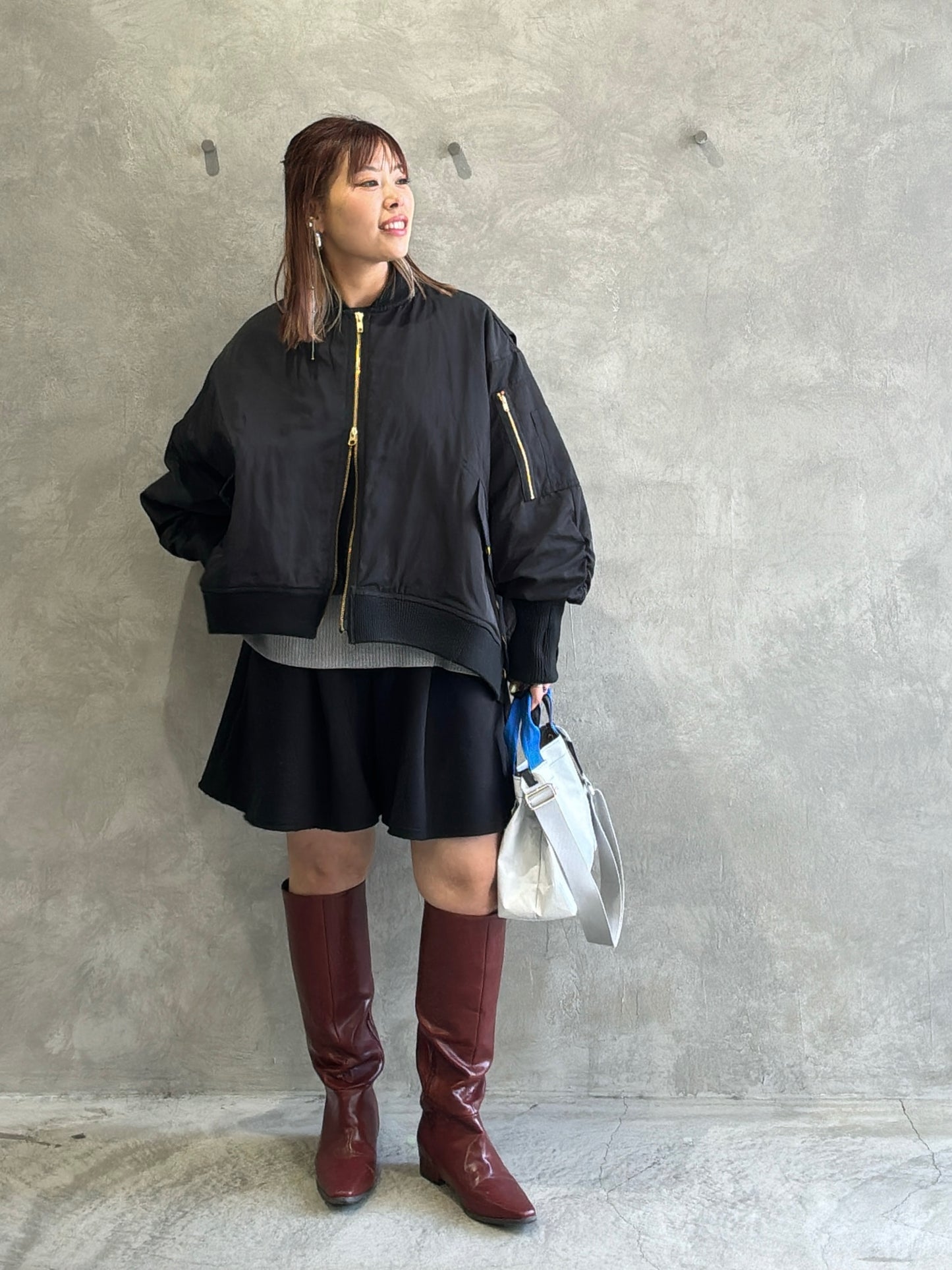 ナイロンツイルポンチョライクMA-1/trois