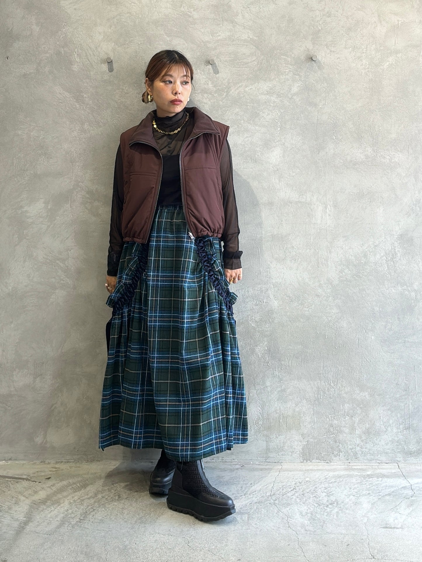 リバーシブルナイロンフリースベスト／Anna Kerry