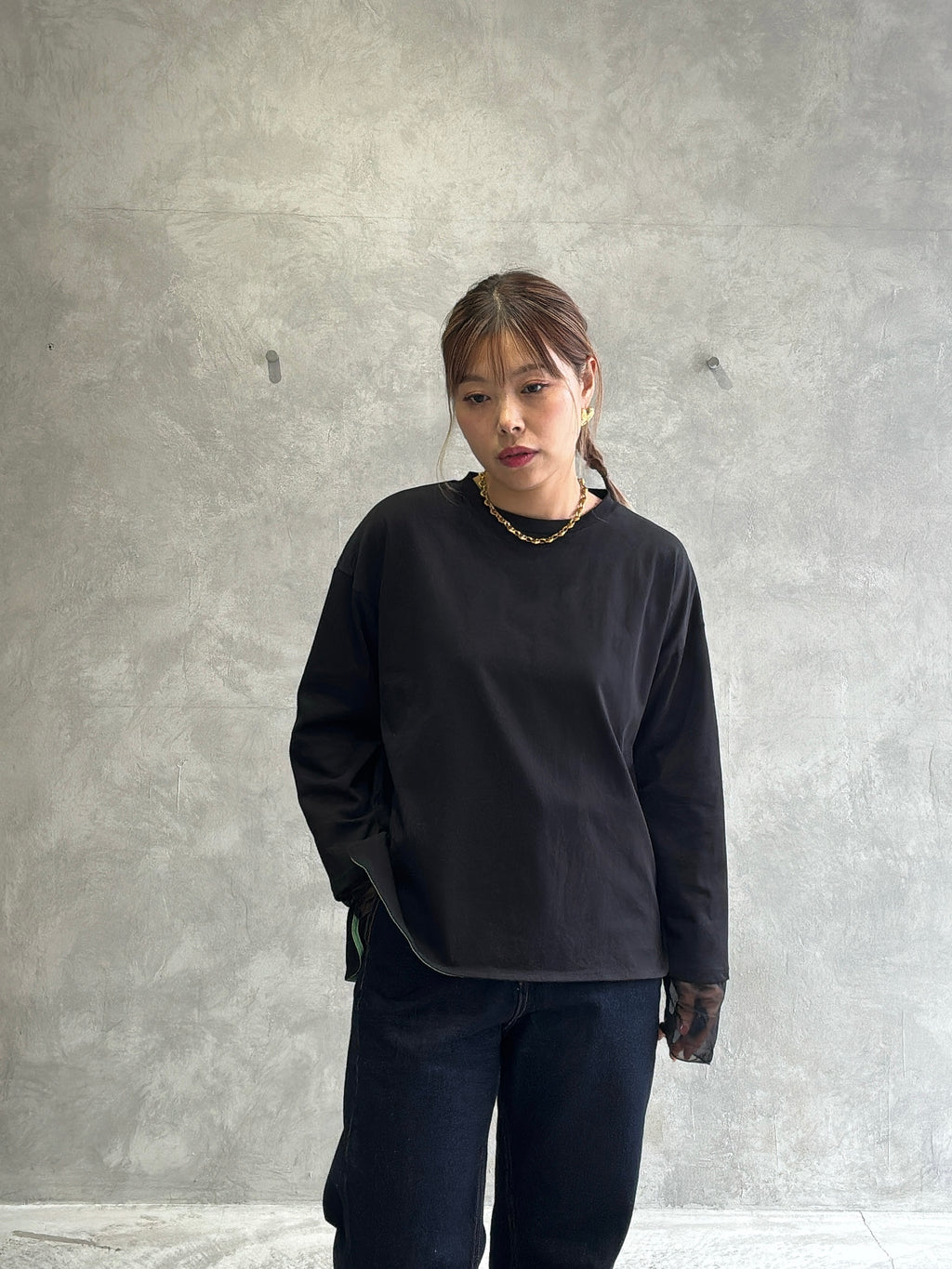 シアードッキング無地ロンT