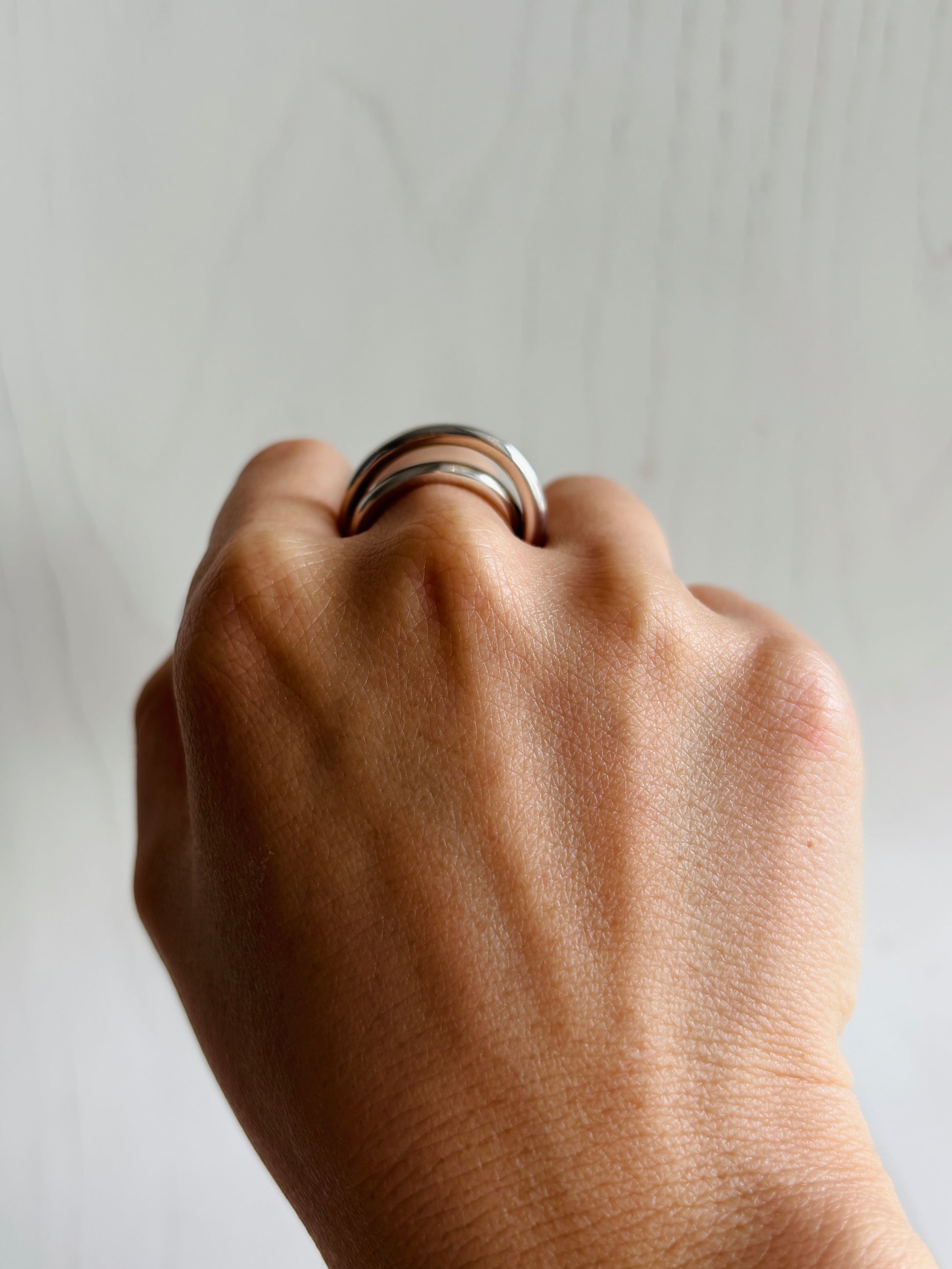 ダブルリング　＃11号／silver925