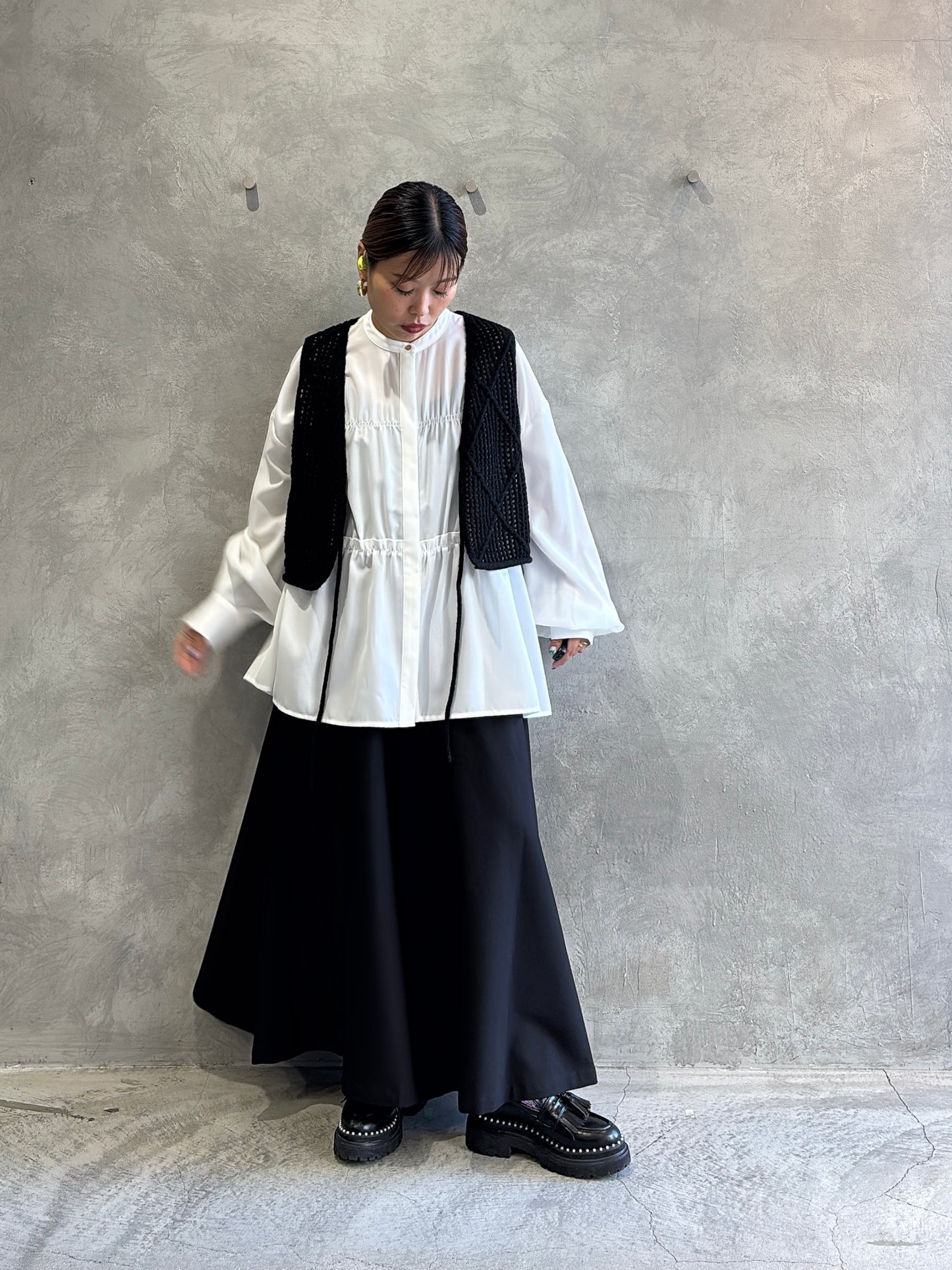 ラウンドヨークガウチョパンツ／CYAN tokyo