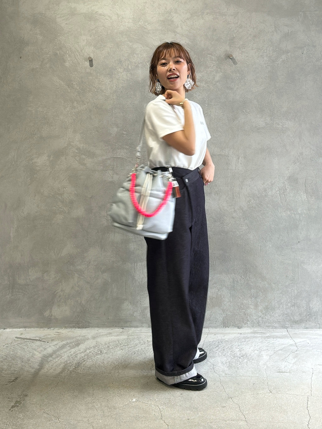 【GWあけにお届け！】アシンメトリーパンツ／P62025AI／PRIORIY　