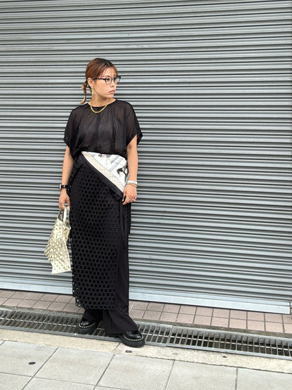 メッシュレイヤードパンツ／LHELBIE