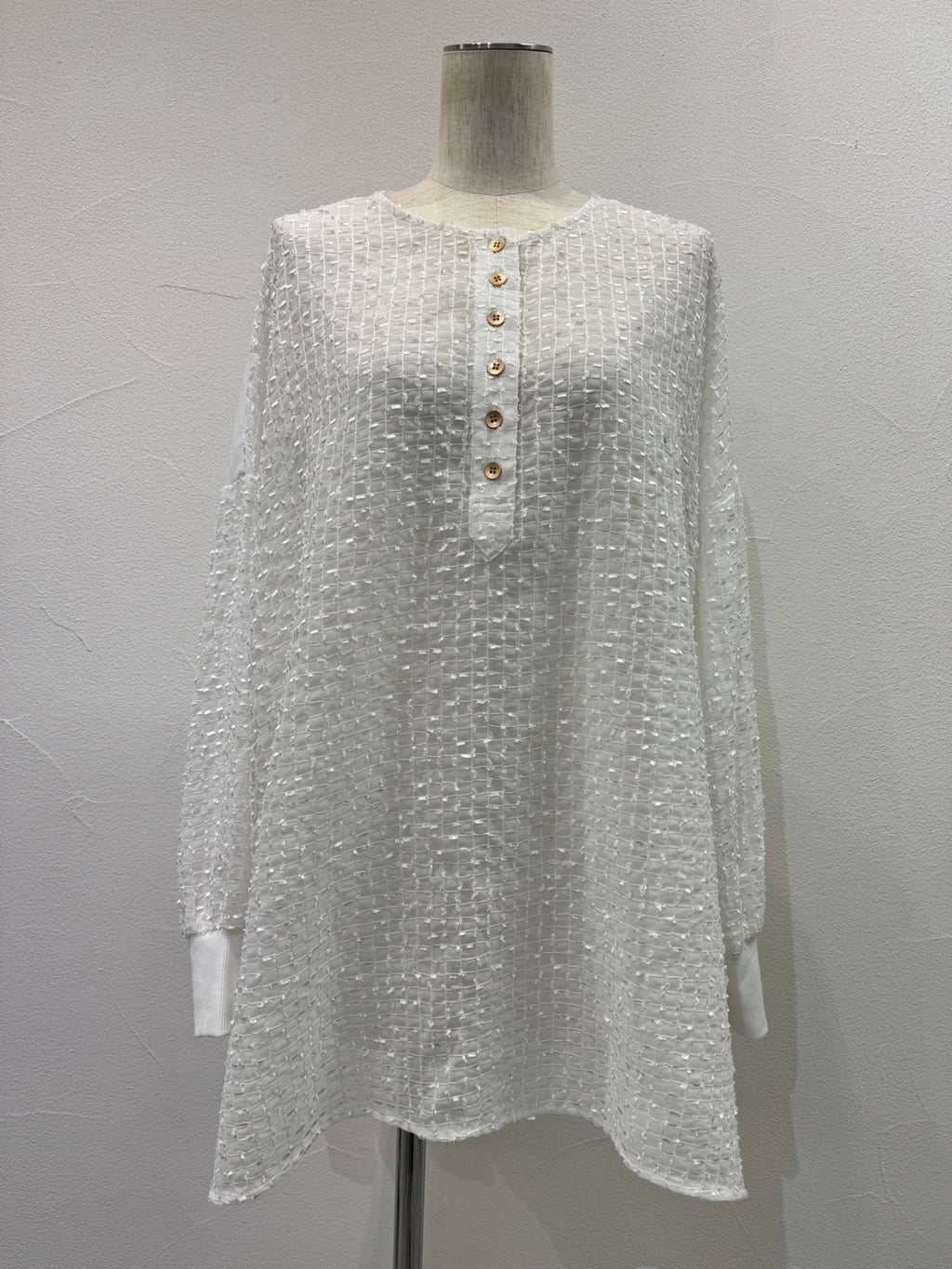 【予約⚡︎販売】ループカットシアジャガードヘンリー／604491／CYAN tokyo／2026 AW#1
