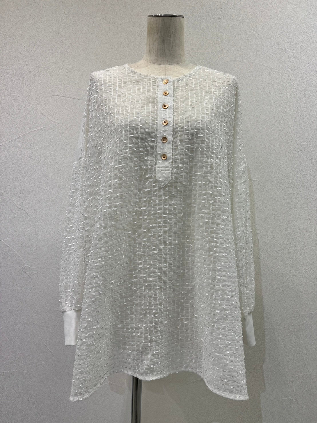 【予約⚡︎販売】ループカットシアジャガードヘンリー／604491／CYAN tokyo／2026 AW#1