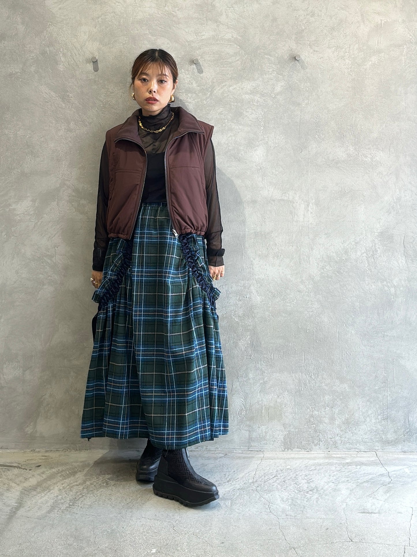 タータンチェックスカート／MIA ASTERISM