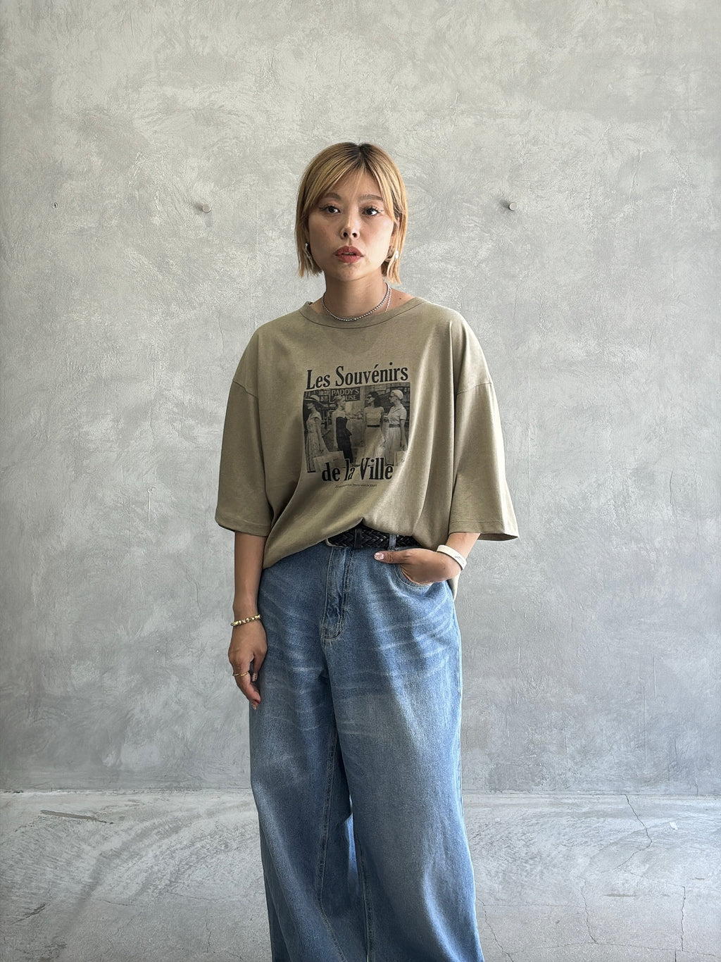 受付終了【予約販売】Les Souvenirs シアー天竺Tシャツ／ING
