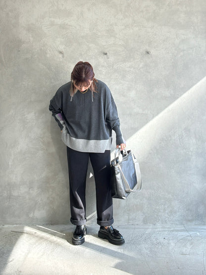 【予約販売】グレー×ブラック（本体：ブラック）／FACTORY OMOTO／BASIC TOTE