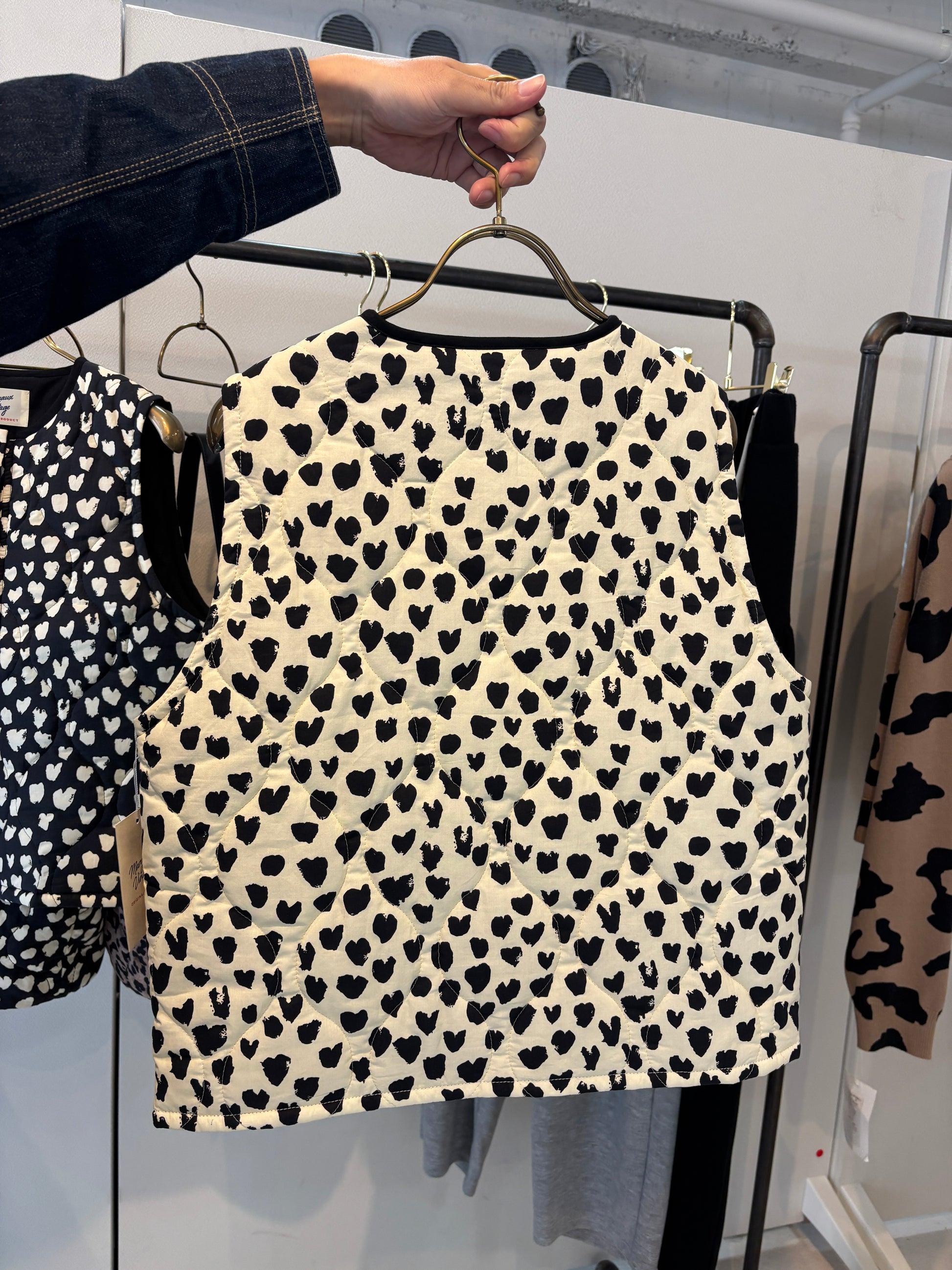 【予約⚡︎販売】ハート柄パディングベスト／MG JK-26086-A／MARGAUX VINTAGE／2026 AW＃1