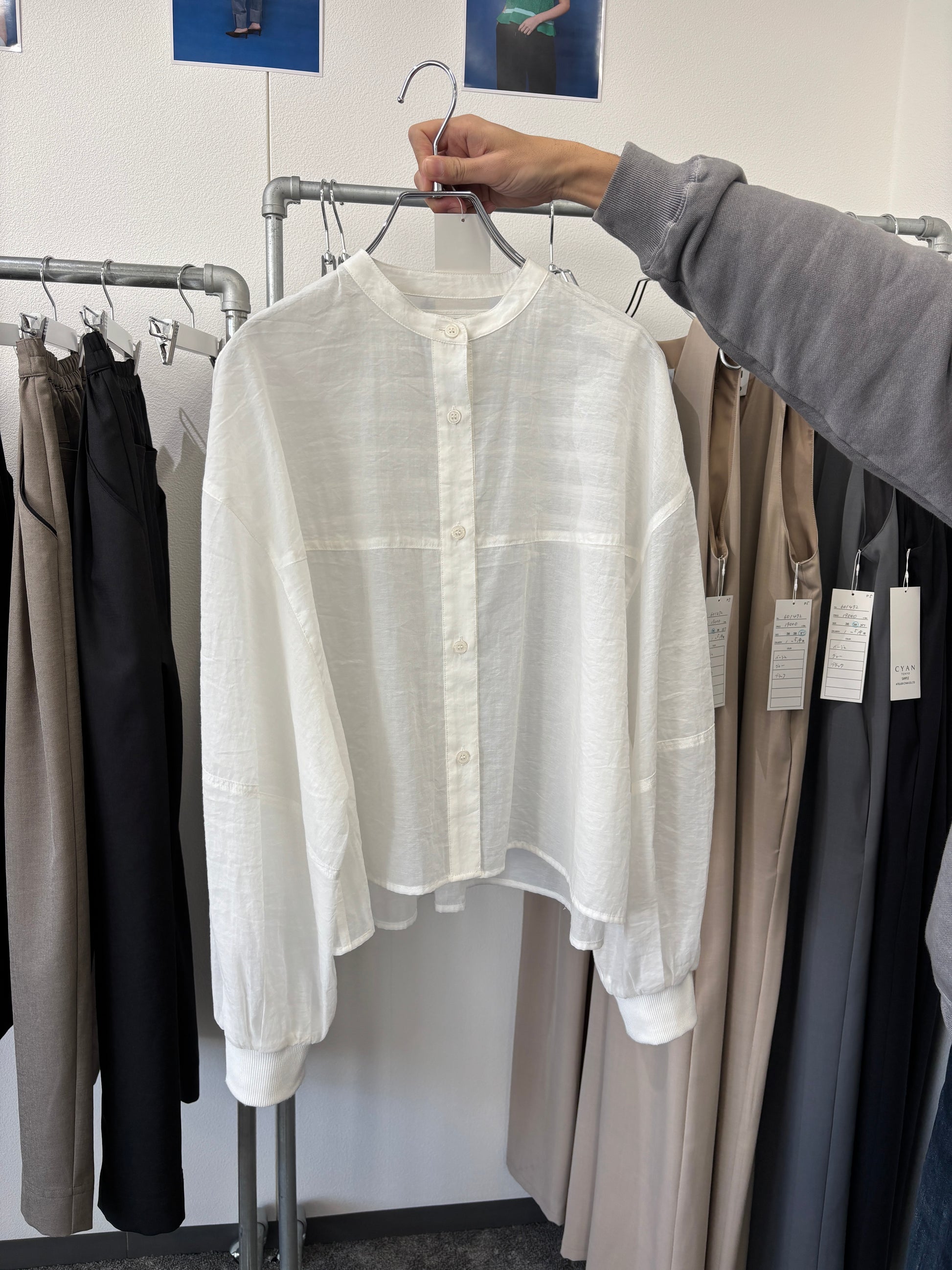 【予約販売】ソフトオーガンリブショートシャツ／601457／CYAN tokyo／2026 SS#2