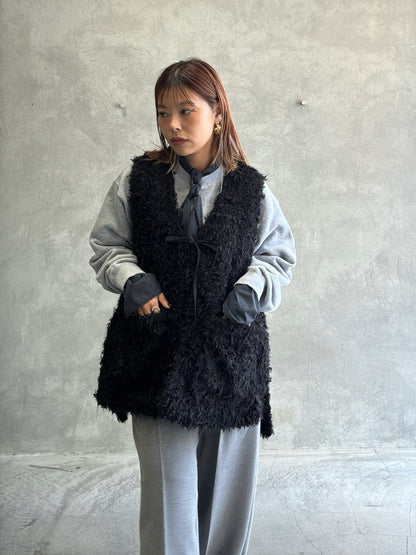 タイ付きチェックシャツ／LE MÉLANGE