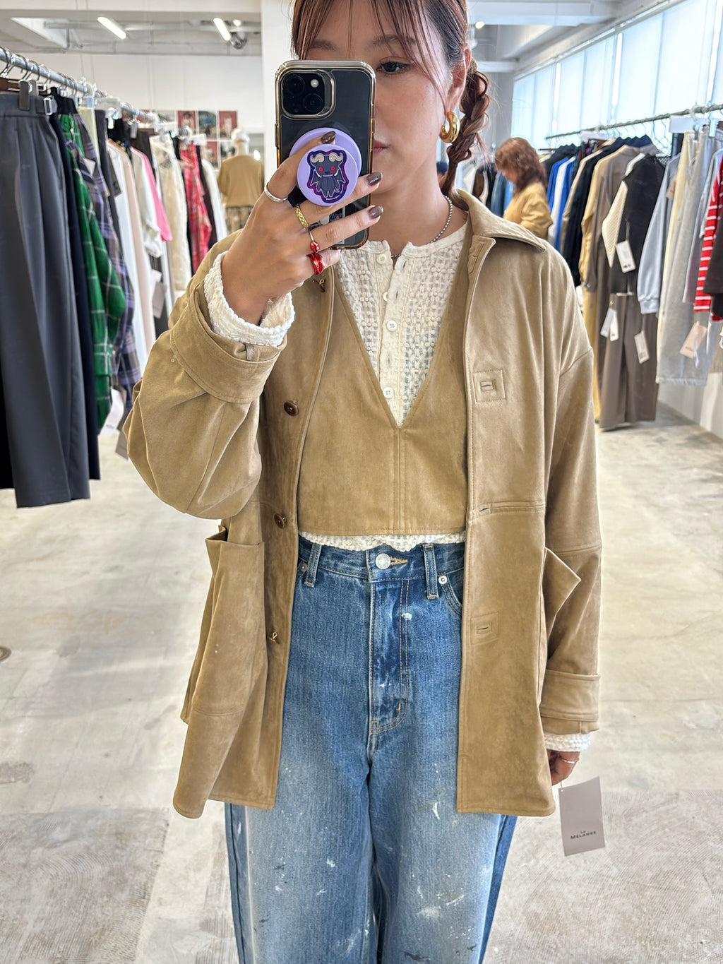 受付終了【予約販売】ECOスウェードベスチェ／8613701／LE MÉLANGE