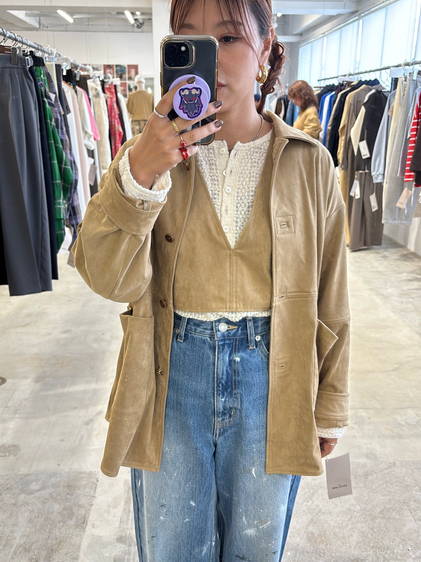 受付終了【予約販売】ECOスウェードベスチェ／8613701／LE MÉLANGE