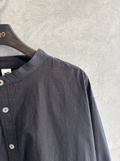 ノーカラーロングシャツ／VENT BLANC