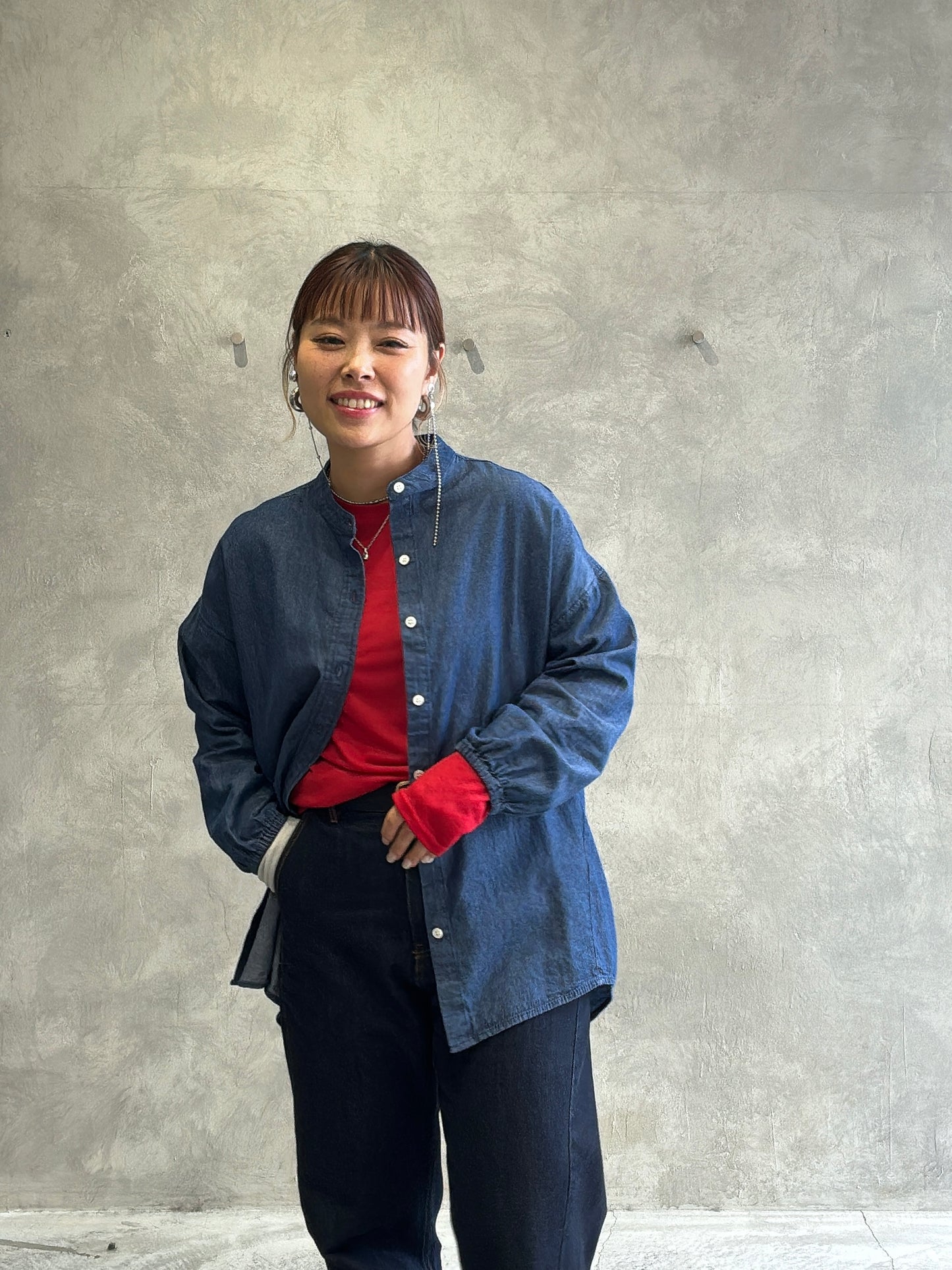 バイカラーインナーニット／LHELBIE