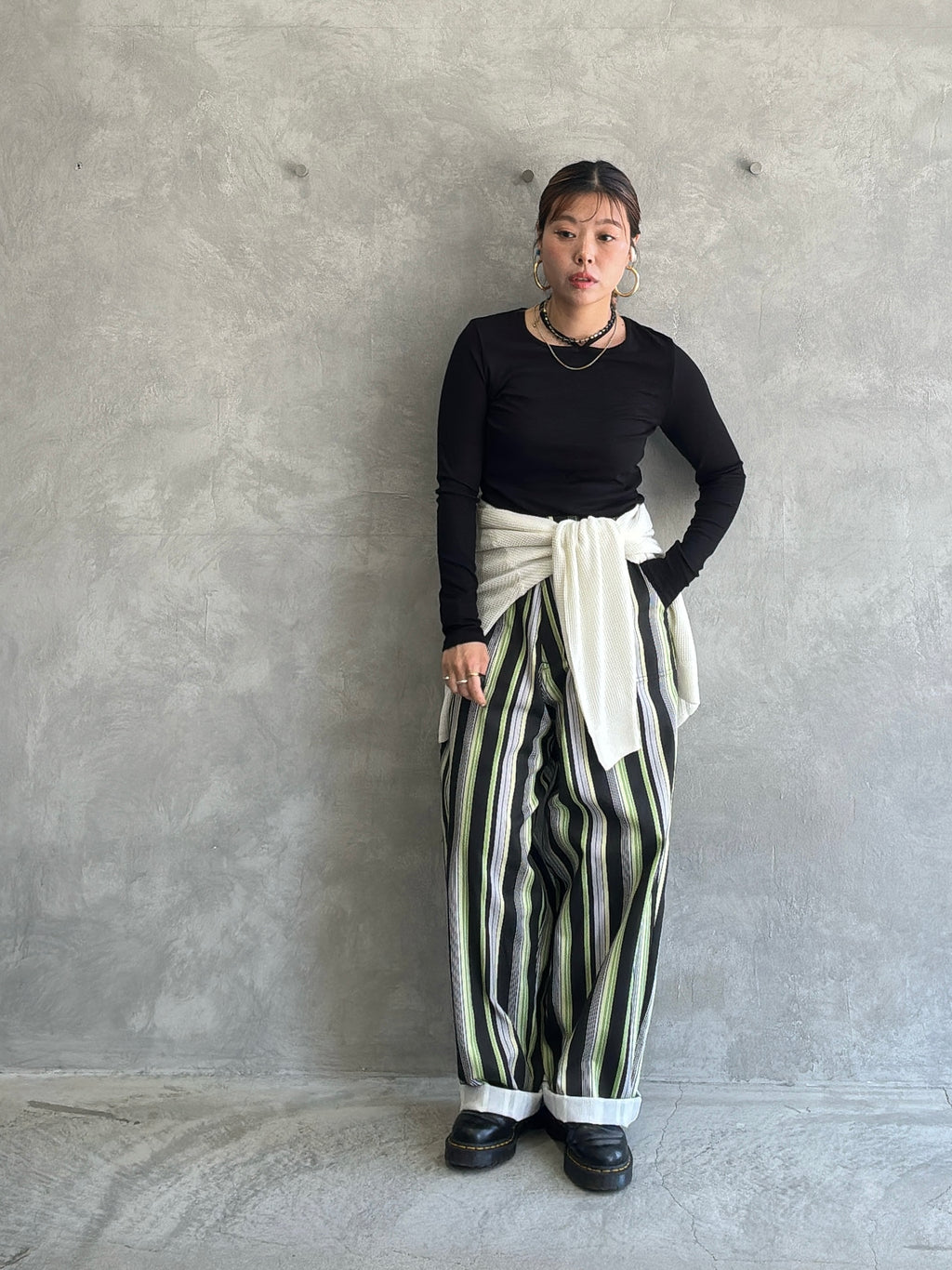 【再入荷】ワッフルドルマンロンT／flamingo firm