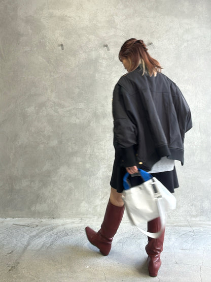 ナイロンツイルポンチョライクMA-1／trois