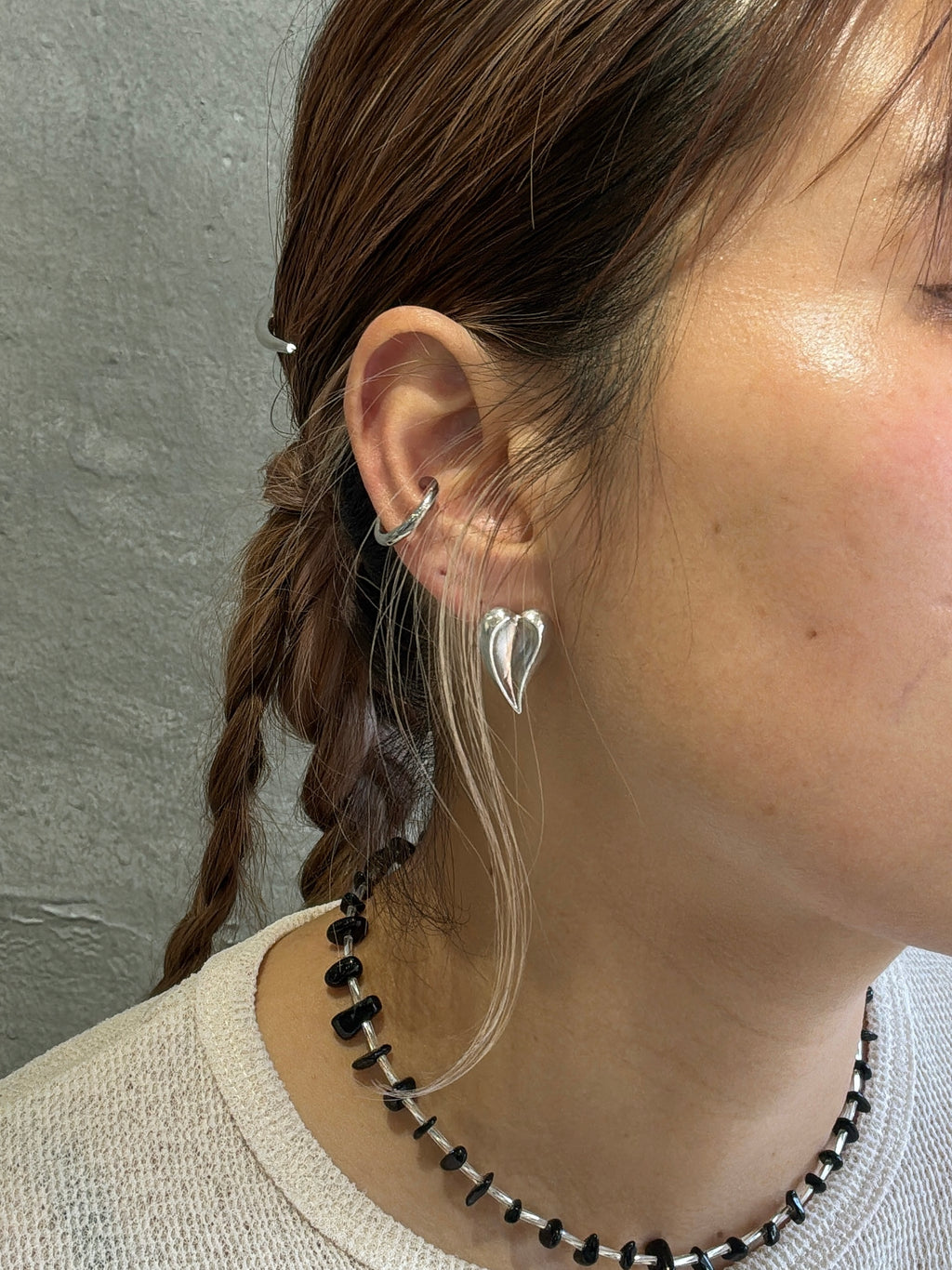 【予約販売】ソリッドハートピアス