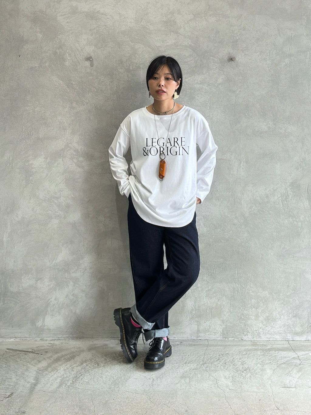 ロゴプリントロンT／Anna Kerry