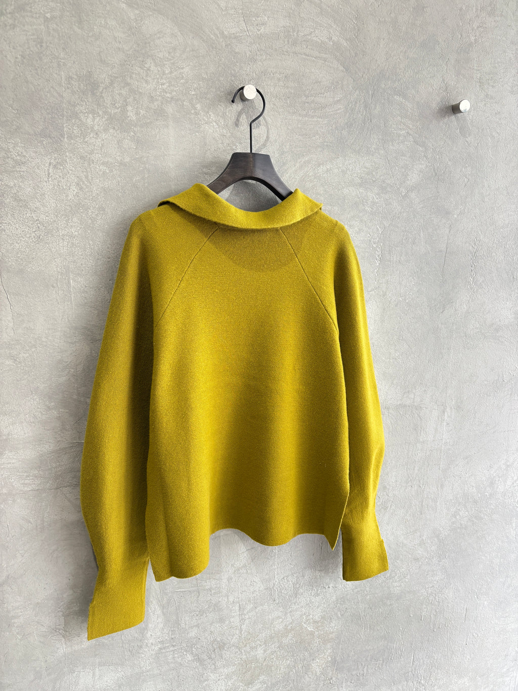 衿付きミラノリブニット／palm RICHE