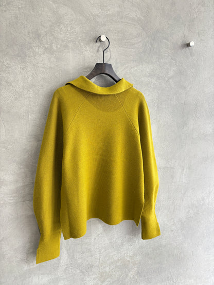 衿付きミラノリブニット／palm RICHE