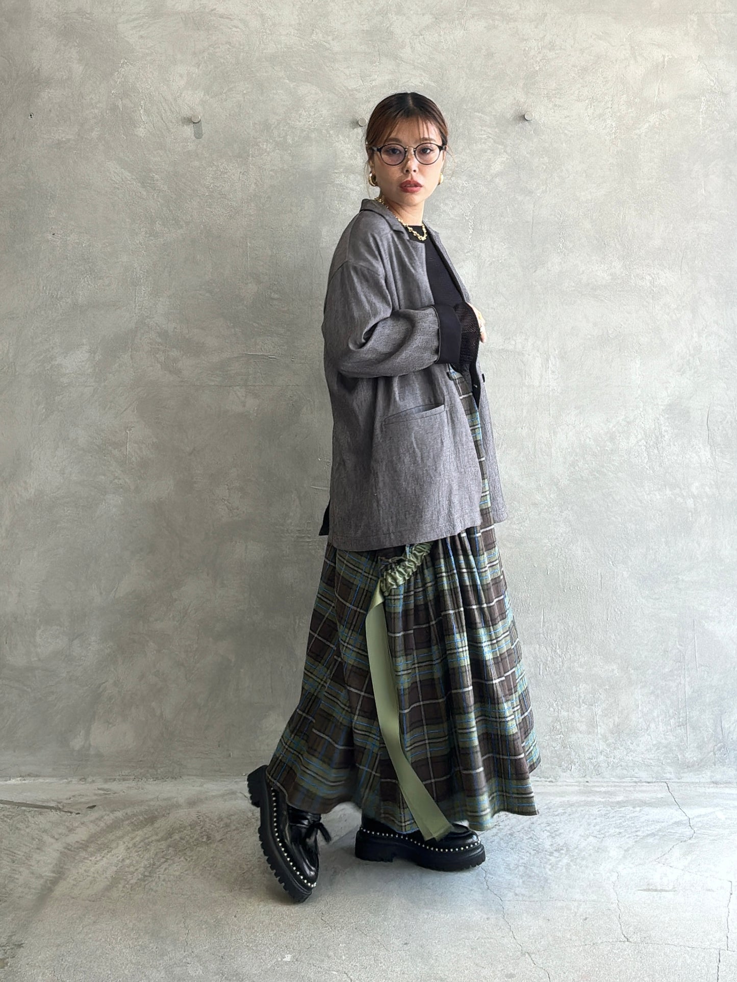 タータンチェックスカート／MIA ASTERISM