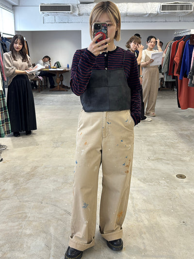 受付終了【予約⚡︎販売】2WAYコーデュロイボーダーヘンリーネックロンT／8651002／LE MÉLANGE／2026 AW #2