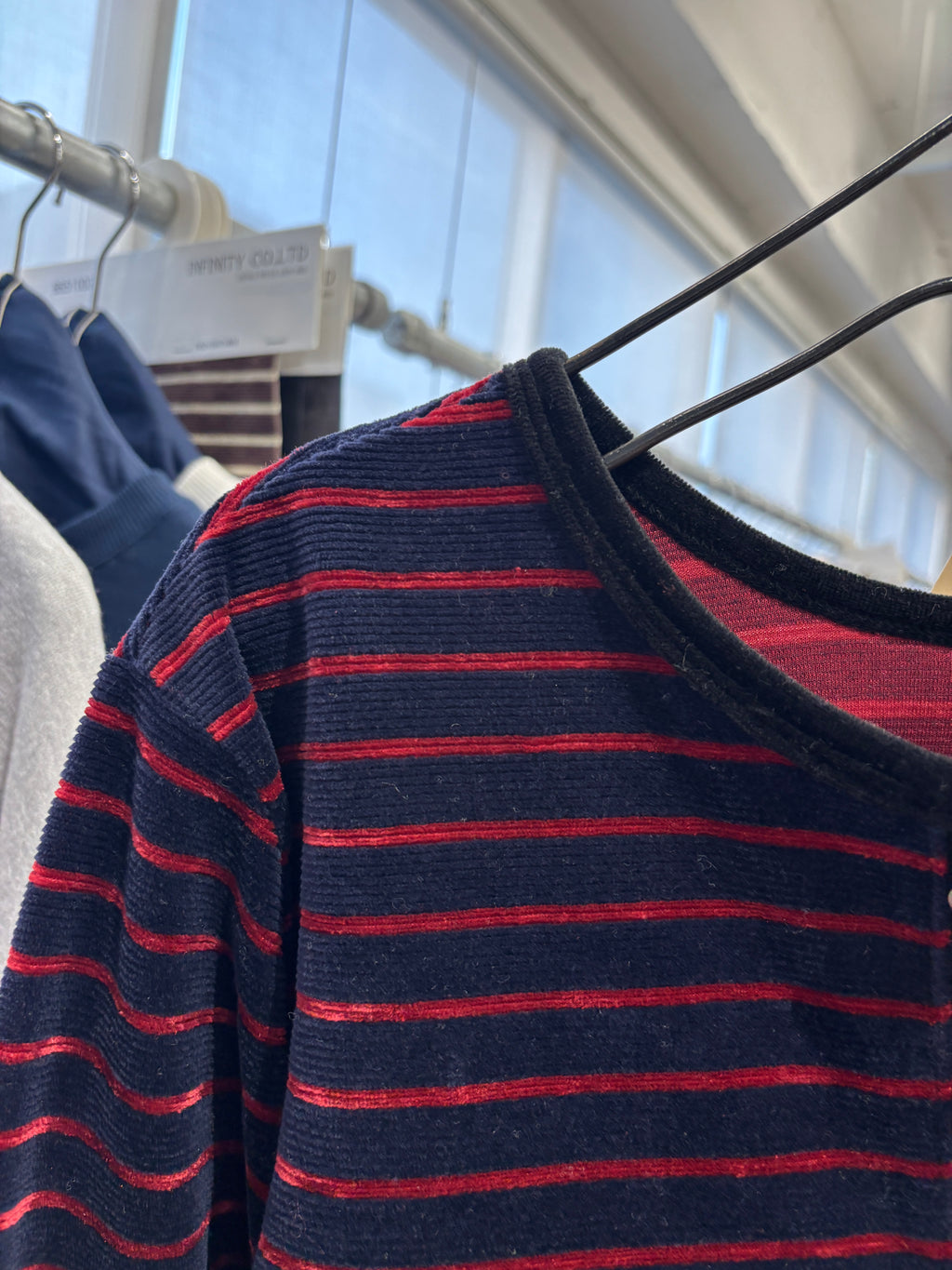 受付終了【予約⚡︎販売】2WAYコーデュロイボーダーヘンリーネックロンT／8651002／LE MÉLANGE／2026 AW #2