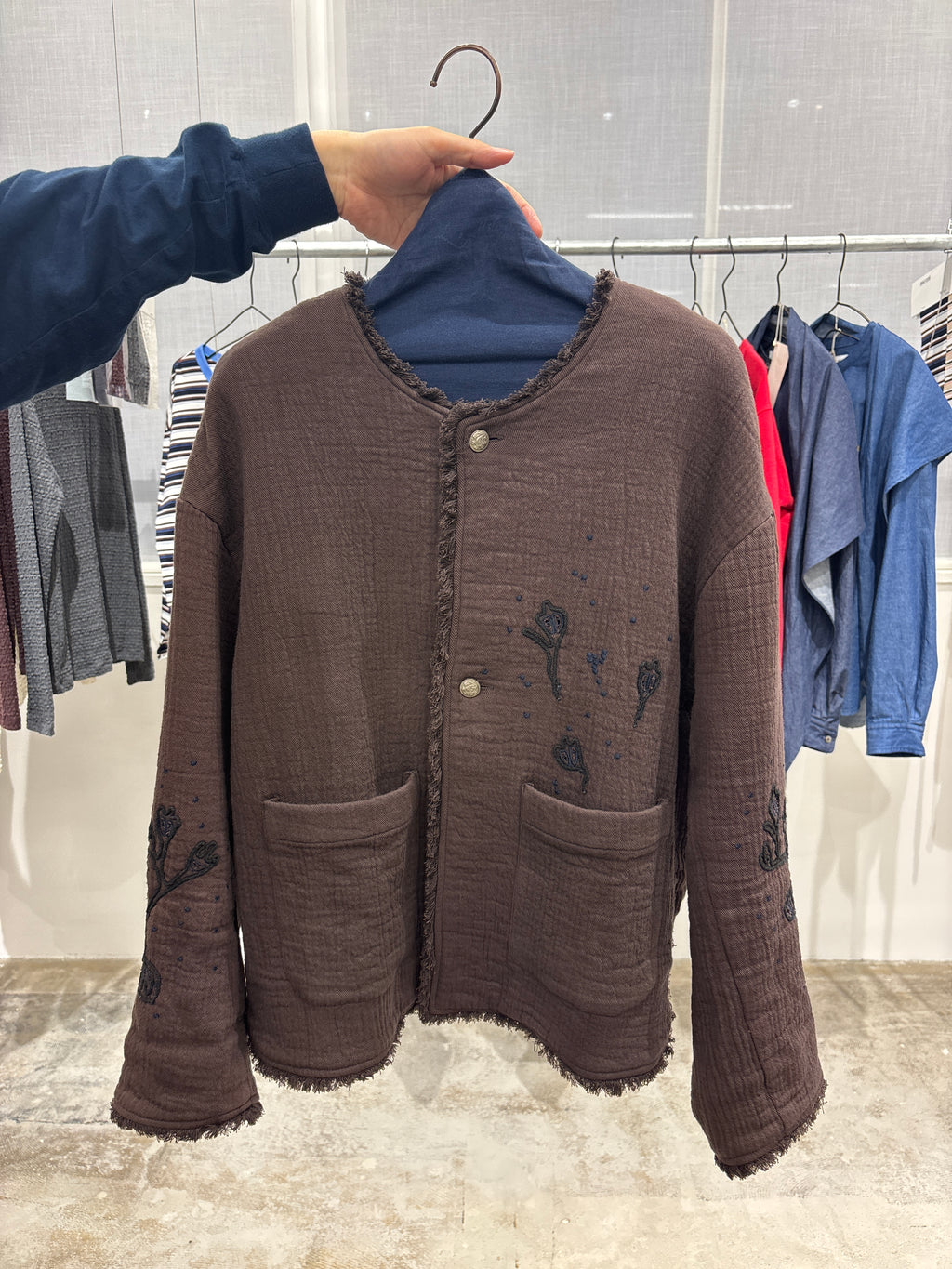 【予約⚡︎販売】刺繍クルーネックジャケット／#8643804／LE MÉLANGE／2026 AW #1