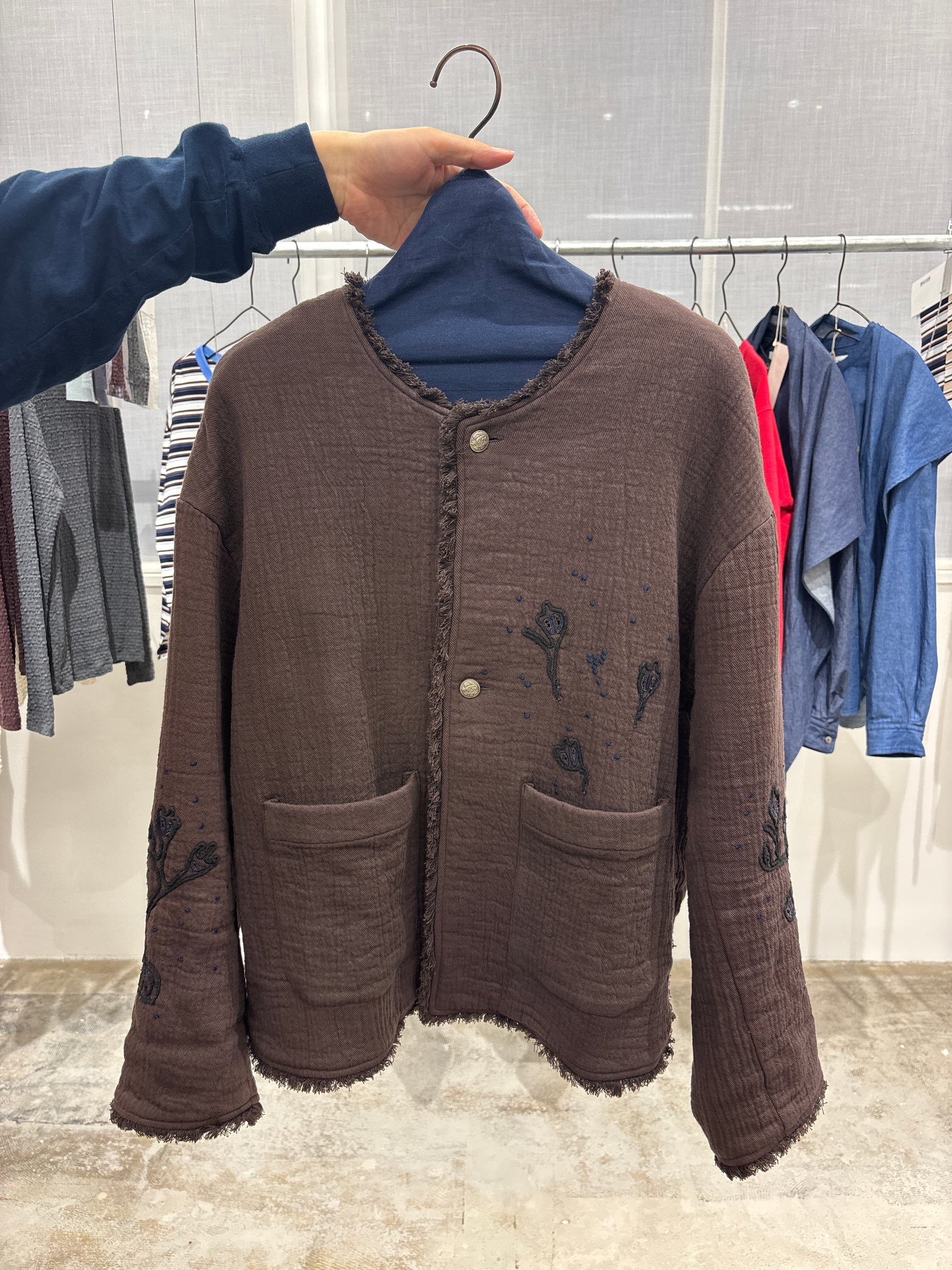 【予約⚡︎販売】刺繍クルーネックジャケット／#8643804／LE MÉLANGE／2026 AW #1