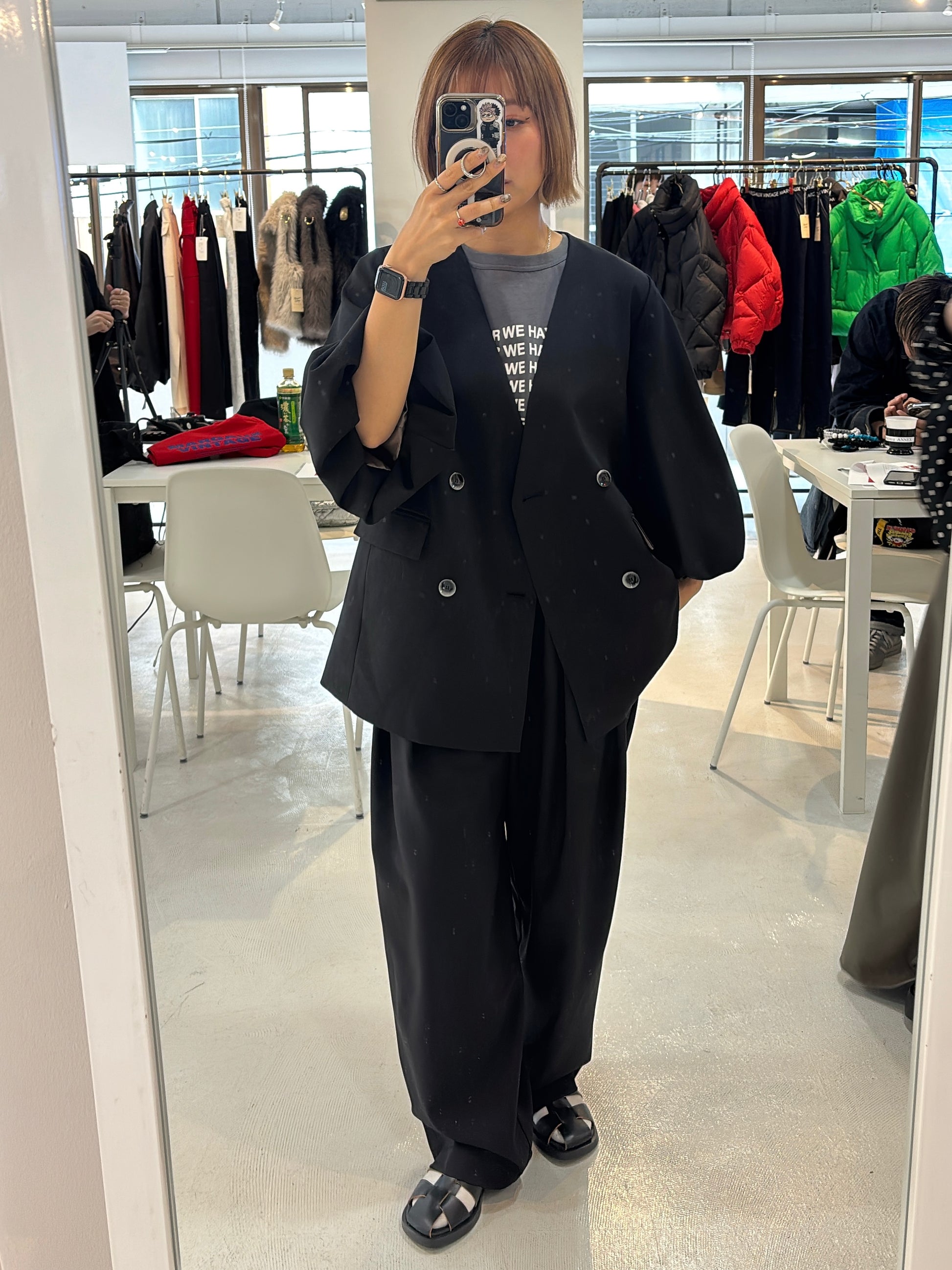 【予約⚡︎販売】バルーンスリーブノーカラーJK／MG JK-26088-A／MARGAUX VINTAGE／2026 AW＃1