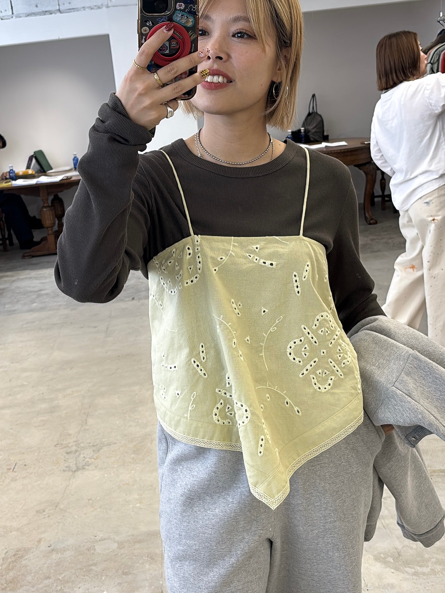 【予約⚡︎販売】カットワーク刺繍キャミソール／8663202／LE MÉLANGE／2026 AW #2