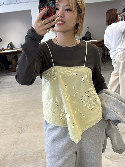 受付終了【予約⚡︎販売】カットワーク刺繍キャミソール／8663202／LE MÉLANGE／2026 AW #2