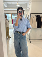 【予約⚡︎販売】オックスフォードフリルシャツ／MG BL - 27013 - S／MARGAUX VINTAGE／2027 PRE SPRING COLLECTION