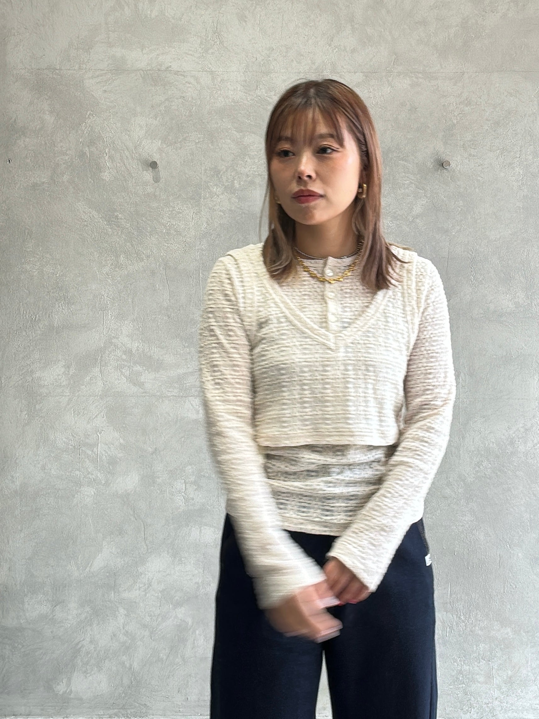 ショート丈キャミソール／8611001／LE MÉLANGE