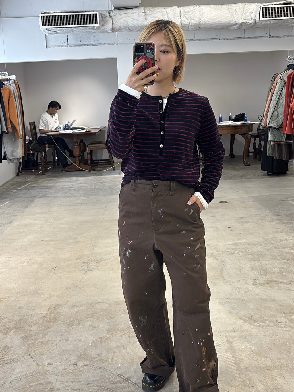 受付終了【予約⚡︎販売】2WAYコーデュロイボーダーヘンリーネックロンT／8651002／LE MÉLANGE／2026 AW #2