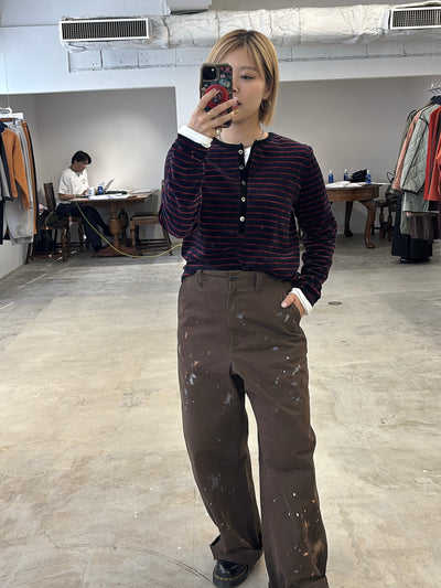 受付終了【予約⚡︎販売】2WAYコーデュロイボーダーヘンリーネックロンT／8651002／LE MÉLANGE／2026 AW #2