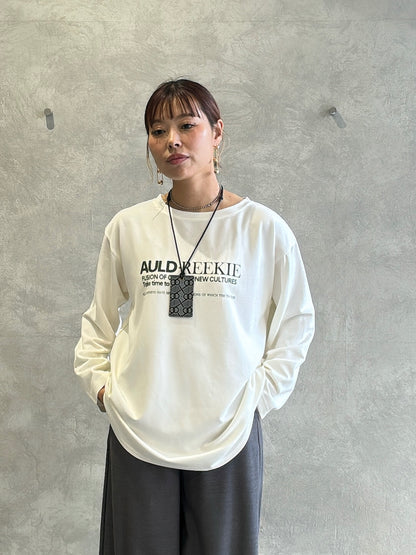 ロゴプリントさらさらロンT／Anna Kerry