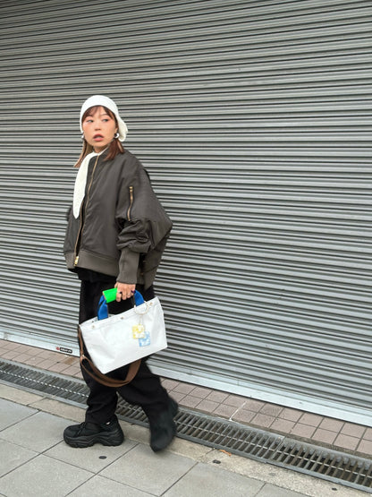 ナイロンツイルポンチョライクMA-1／trois