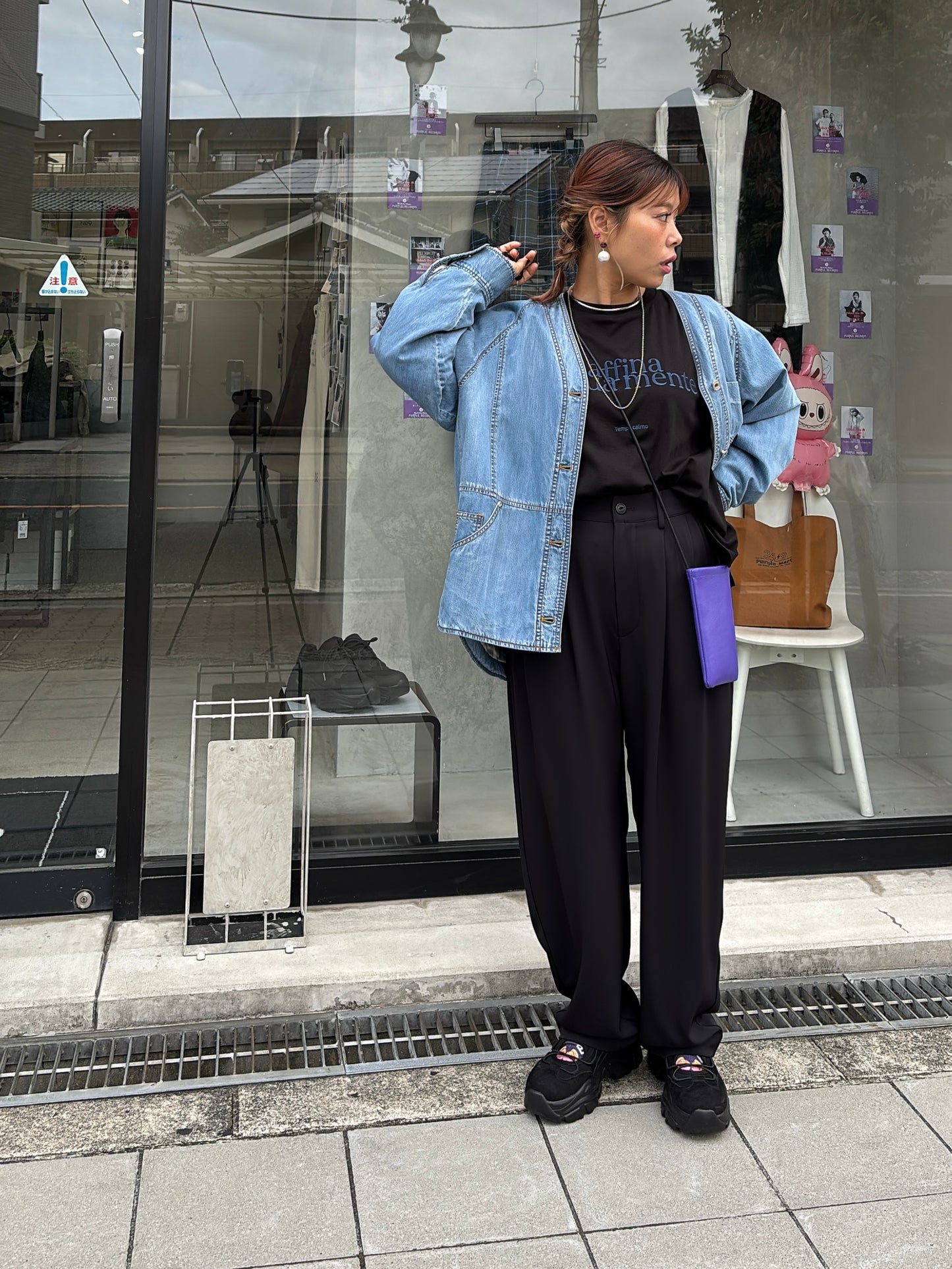 裏キルトダンガリージャケット／ayane