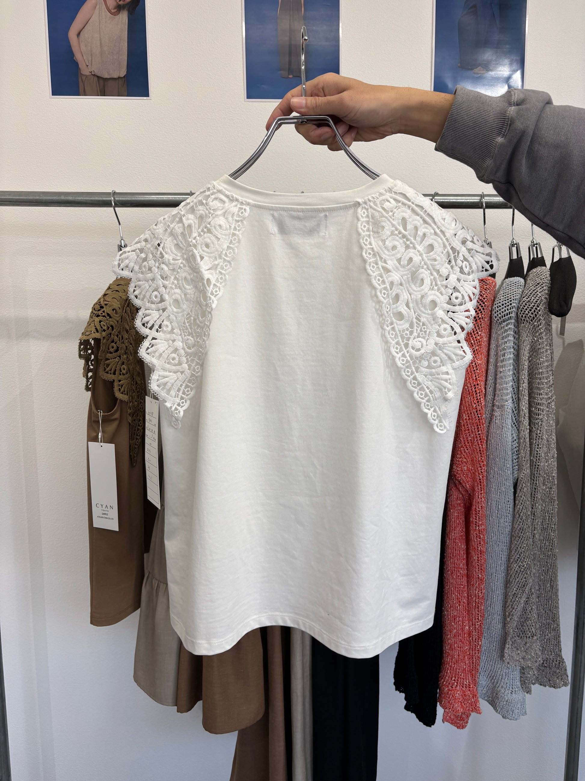 【予約販売】レースカラーノースリTOPS／601478／CYAN tokyo／2026 SS#2